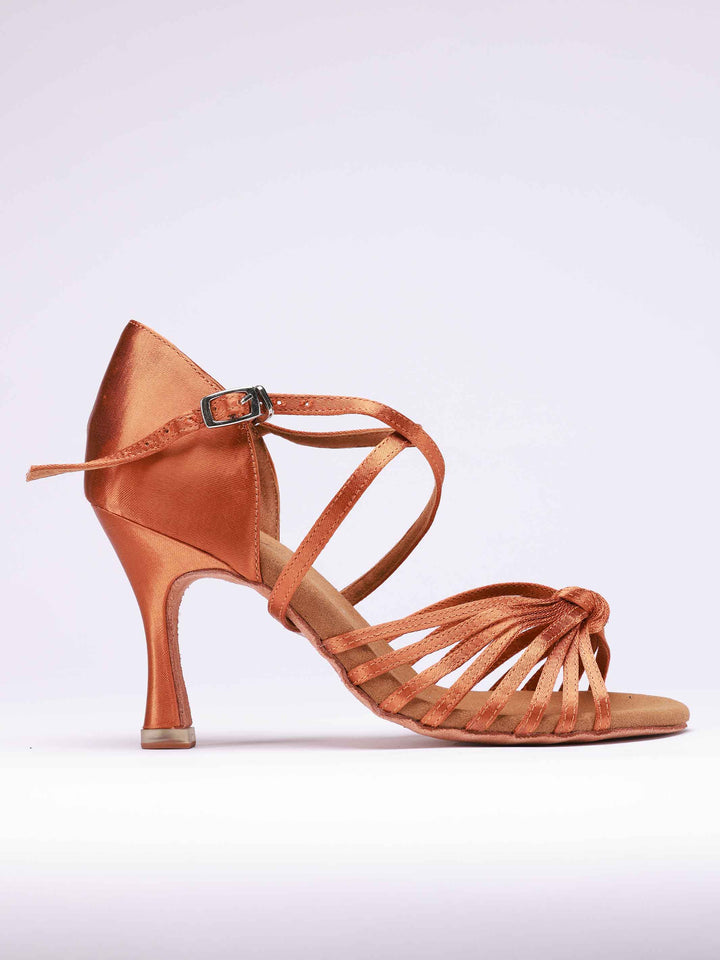 Chaussures de danse latine pour femme, modèle Irina, 8 fines brides à l&