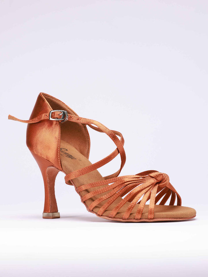 Chaussures de danse latine pour femme, modèle Irina, 8 fines brides à l&