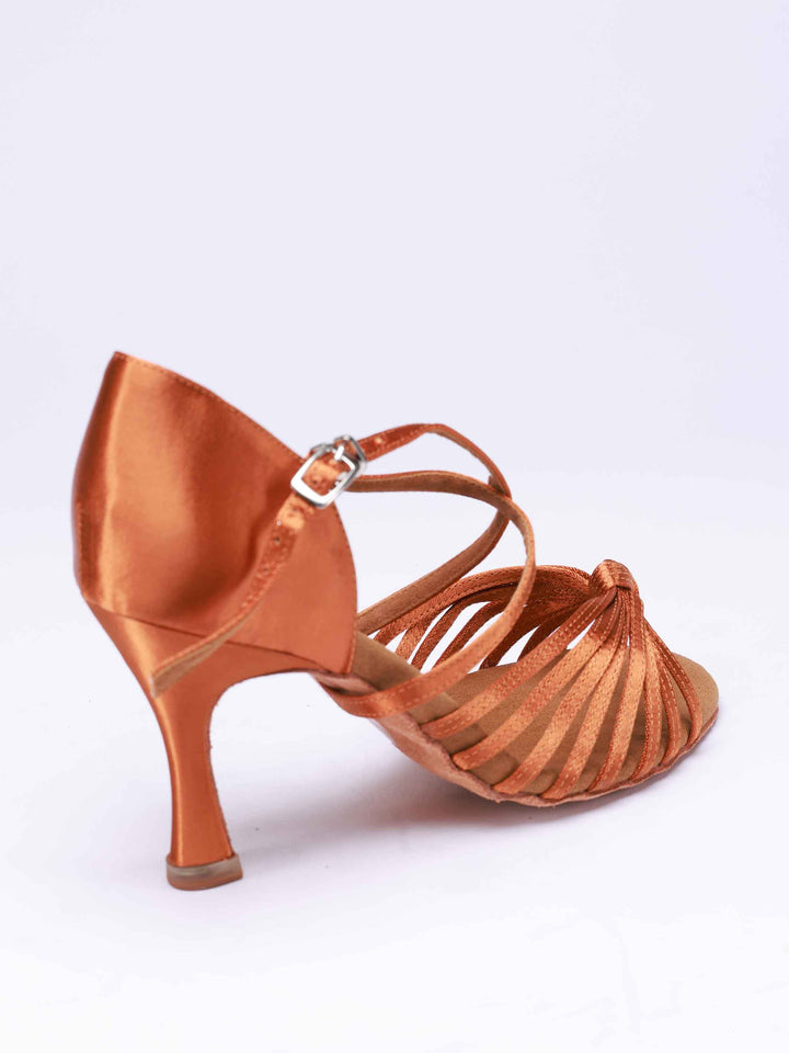 Chaussures de danse latine pour femme, modèle Irina, 8 fines brides à l&