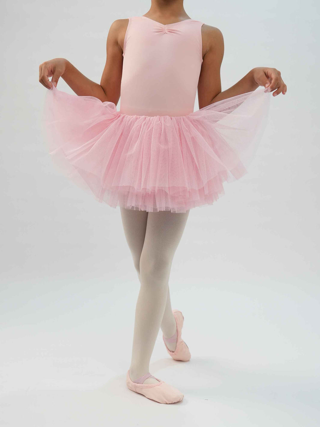 Fluffy ballet tutu skirt pour fille, ceinture élastique de 3 cm pour un ajustement sécurisé et confortable, couches de tulle doux pour un look volumineux et élégant, couleur rose clair