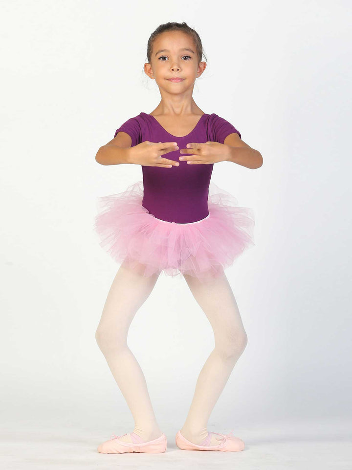 Tutù di danza classica per enfant – gonna rosa clair in tulle, tenue di ballet elegante.