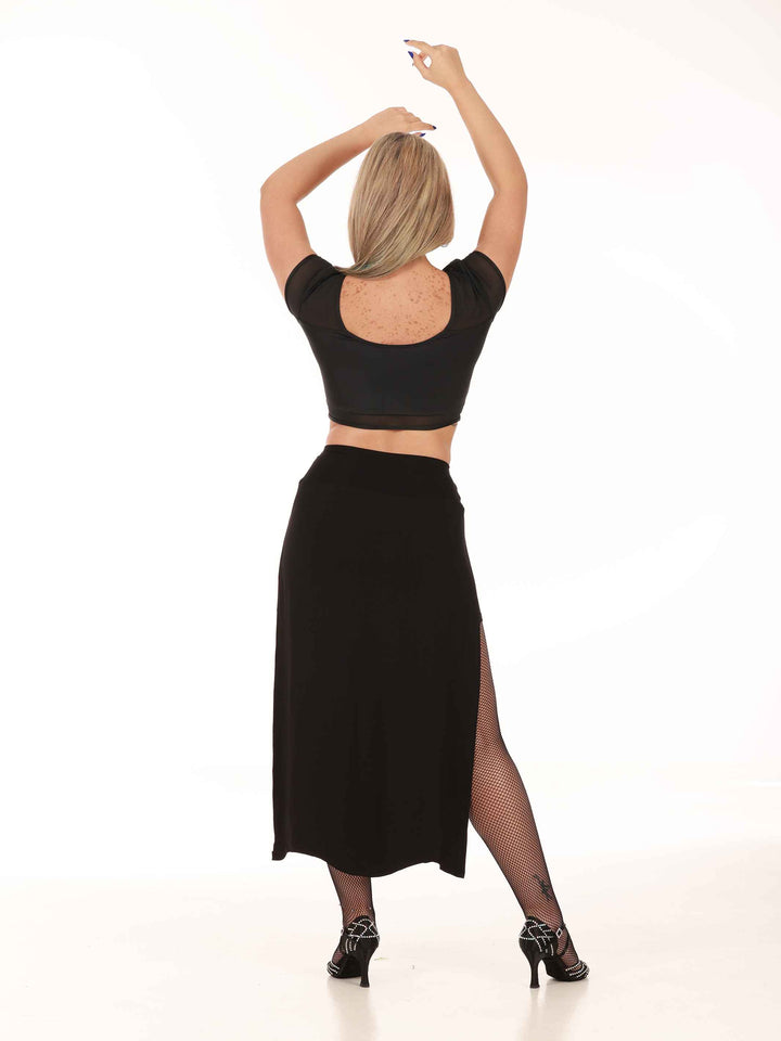 Skirt-Short 3/4 of Tango for Women – Color Black - vue arrière