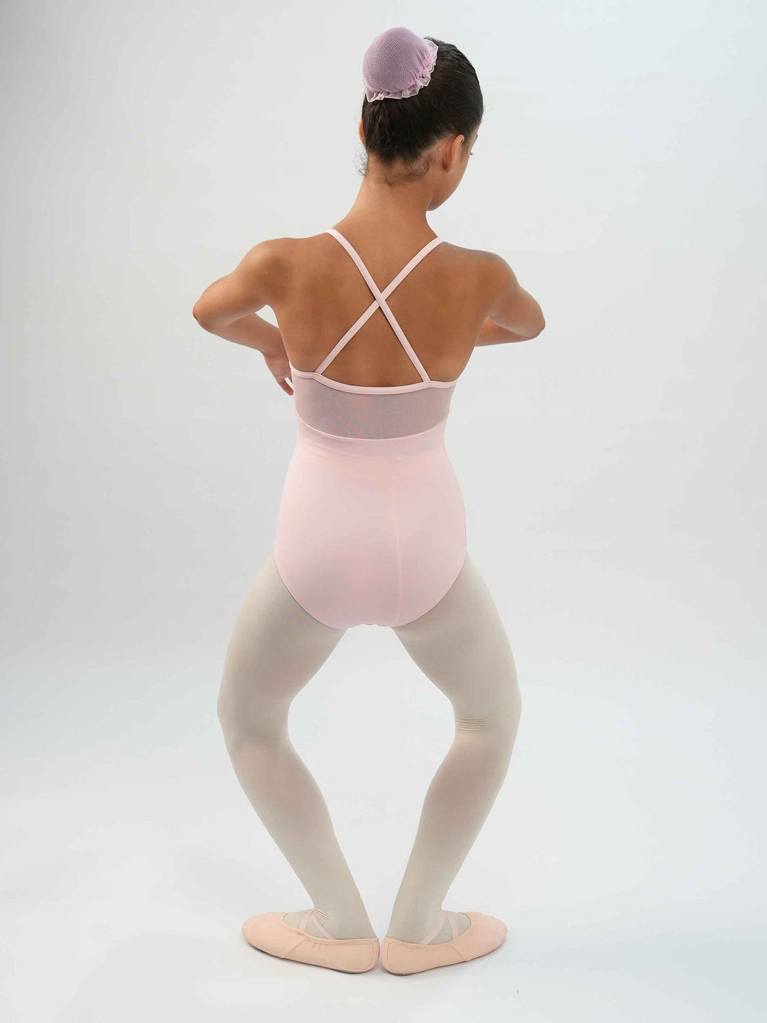 Body bambina en camisole avec détails en mesh sur les côtés et bretelles X à l&