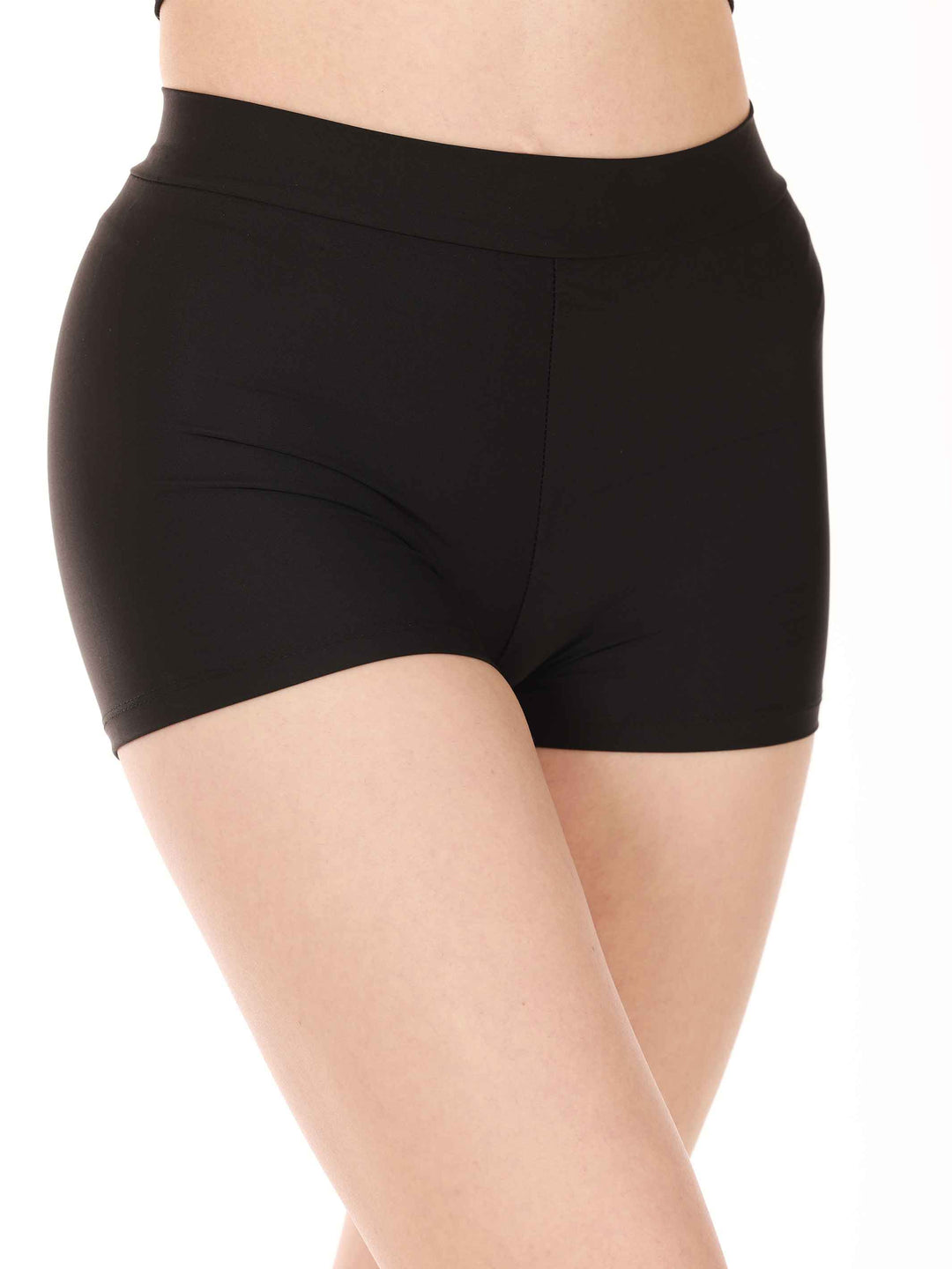 Short taille basse per la danse e le yoga, coupe brief, couleur nero, da donna