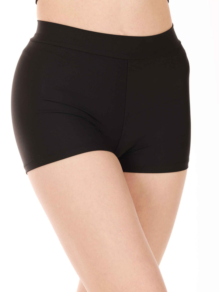 Short taille basse per la danse e le yoga, coupe brief, couleur nero, da donna